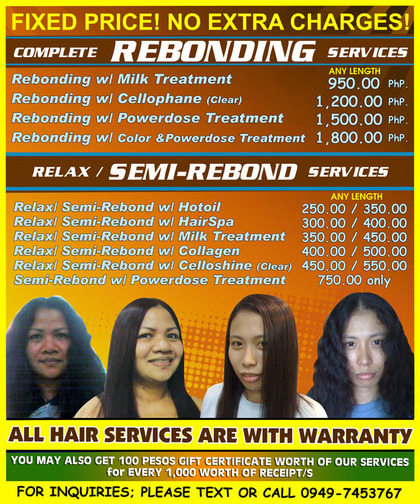 Hair Rebonding / Relaxing - Nirwana Spa & Salon